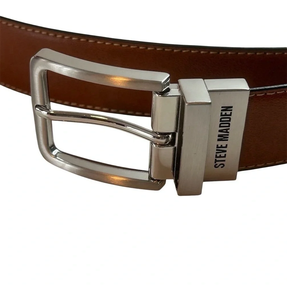 Steve Madden Men's Leather‎ Belt Black Brown Size 38/40